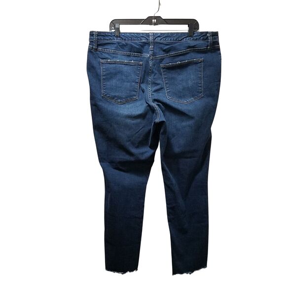 Universal Thread Distressed Blue Denim Jeggings Raw Hem Jeans Size 20W - Picture 2 of 6